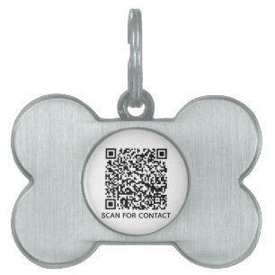 QR Code Weiße scannbare Kontaktdaten für kontaktlo Tiermarke