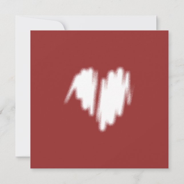 Qr Code Weißes Herz Graffiti Sprayed Herz (Vorderseite)