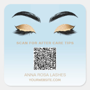 *~* QR Code Wellness-Center EYES BROW LASH Shop Sa Quadratischer Aufkleber