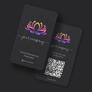 QR Code Wellness-Center Therapeut Lotus Business C Visitenkarte