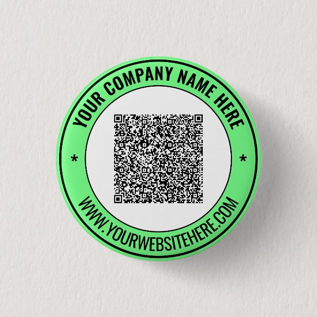 QR-Code Werbe-Button Beispiel Benutzerdefinierter  Button (Vorderseite)