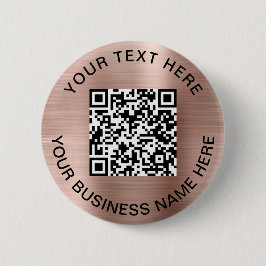 QR-Code Werbe-Rose Gold Button