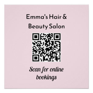 QR-Code Werbeaktion Custom Beauty Salon Poster