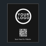 QR-Code-Werbeaktion für Business-Logos Flyer | Sch<br><div class="desc">QR-Code-Werbeaktion für Business-Logos Flyer | Schwarz. Fügen Sie diesem Flyer Ihr individuelles Logo,  QR-Code und optionalen Text hinzu. Perfekt für die Werbung von Produkten,  Dienstleistungen und besonderen Veranstaltungen.</div>