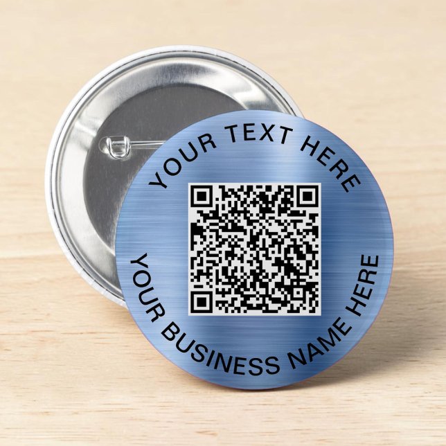 QR-Code Werbeblau Button (QR Code Promotional Blue Button)