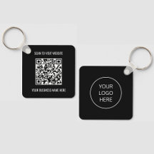 QR-Code Werbefilm Black Schlüsselanhänger