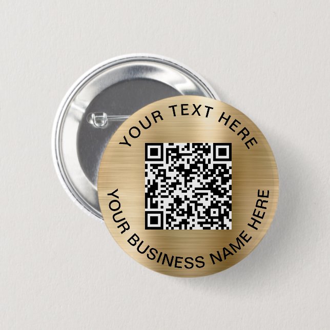 QR-Code Werbegold Button (Vorne & Hinten)