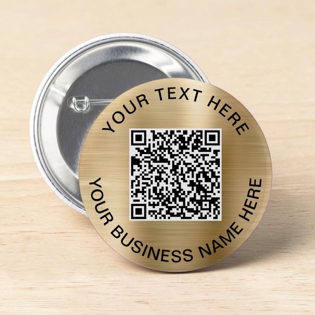 QR-Code Werbegold Button (QR Code Promotional Gold Button)