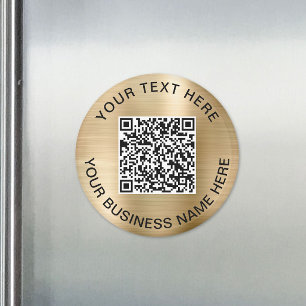 QR-Code Werbegold Magnet
