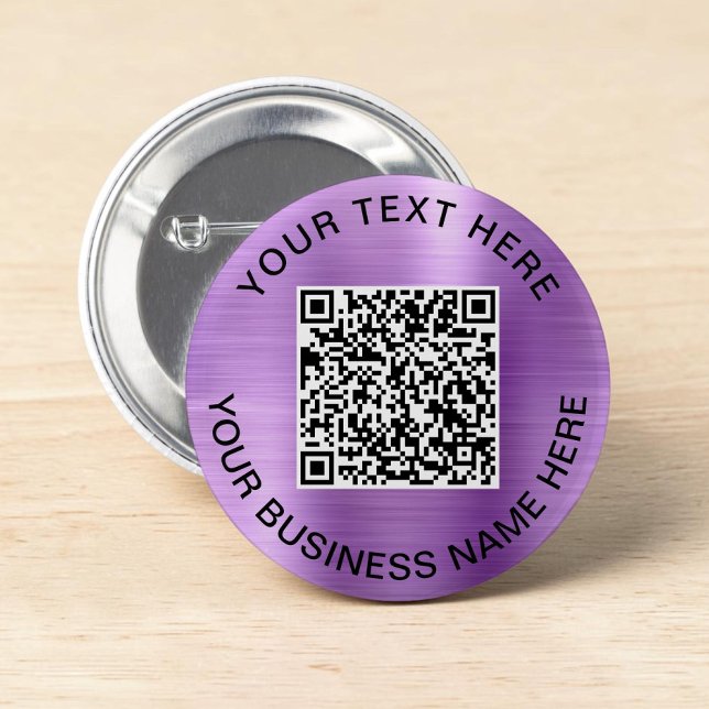 QR-Code Werbemaßnahmen Lila Button (QR Code Promotional Purple Button)