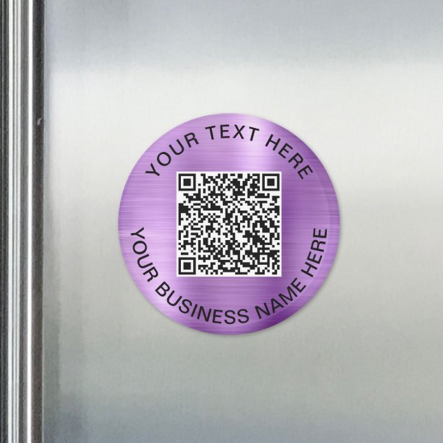 QR-Code Werbemaßnahmen Lila Magnet (QR Code Promotional Purple Magnet)