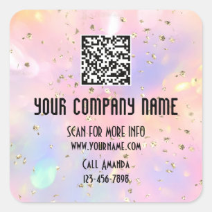 QR-Code-Werbeschild für kundenspezifische Logos Quadratischer Aufkleber
