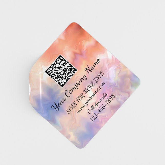 QR-Code-Werbeshop-Rose Abstrakt Quadratischer Aufkleber (Von Creator hochgeladen)