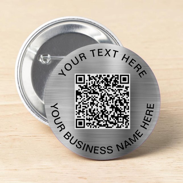 QR-Code Werbesilber Button (QR Code Promotional Silver Button)