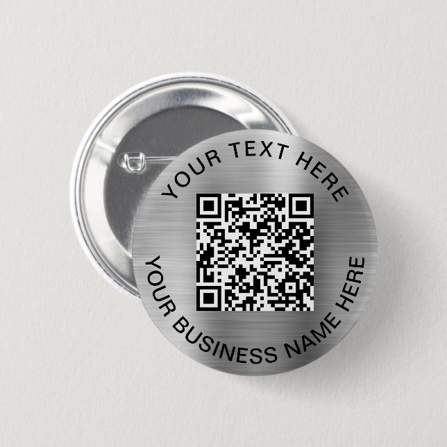 QR-Code Werbesilber Button (Vorne & Hinten)