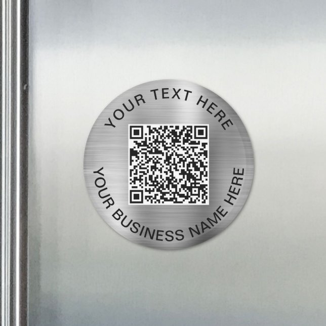 QR-Code Werbesilber Magnet (QR Code Promotional Silver Magnet)