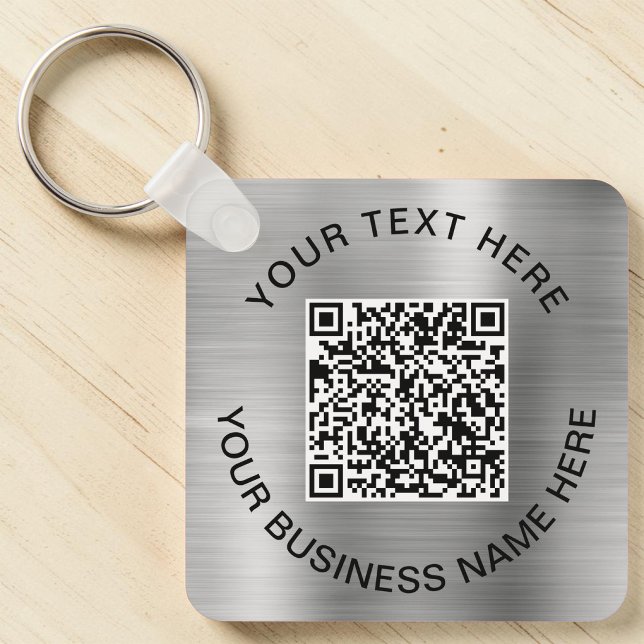 QR-Code Werbesilber Schlüsselanhänger (QR Code Promotional Silver Keychain)