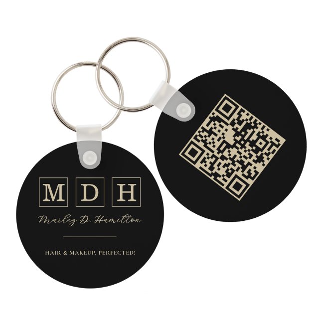 QR-Code Werbeunternehmen Name Schlüsselanhänger (Von Creator hochgeladen)