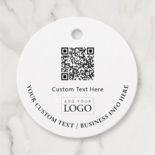 QR-Code-Werbung für einfaches Business-Logo Geschenkanhänger