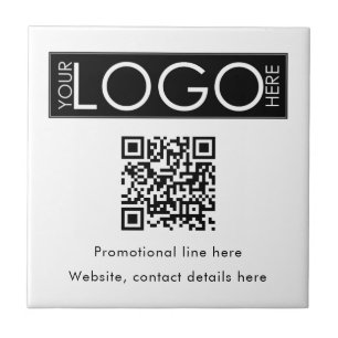 QR-Code-Werbung für kundenspezifisches Firmenlogo Fliese