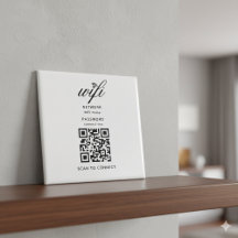 QR-Code Wifi Internet-Kennwort Weißes Magnet