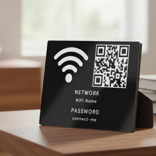 QR-Code Wifi-Kennwort und Netzwerk personalisiert Fotoplatte