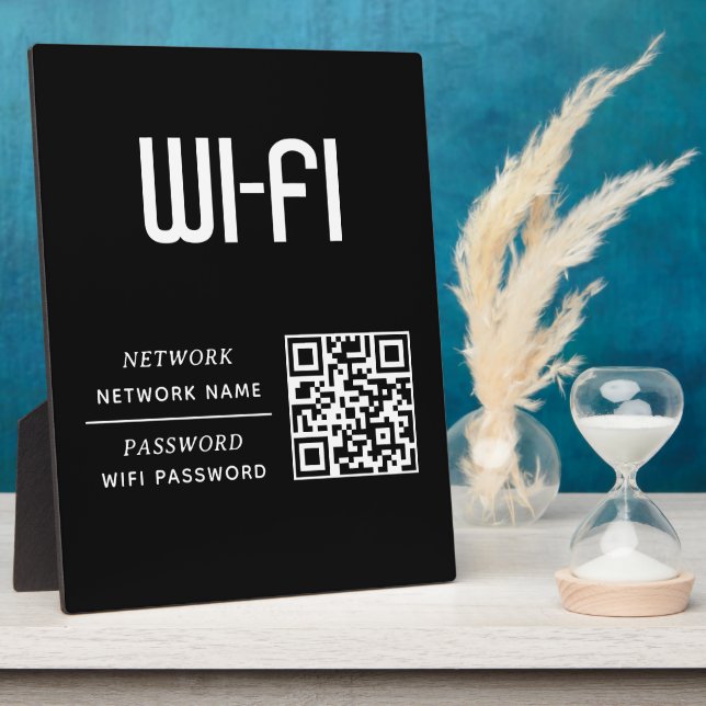 QR Code Wifi Network Name & Password  Fotoplatte (Seite)