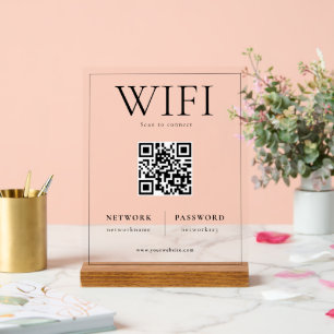 QR-Code WIFI-Netzwerkprüfung zum Verbinden des Sig Acrylschild