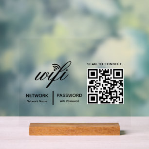 QR-Code Wifi-Scan zum Anschluss von benutzerdefini Acrylschild
