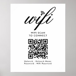 QR-Code Wifi-Scan zum Anschluss von benutzerdefini Poster