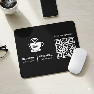 QR-Code Wifi-Scan zum Verbinden von Firmenlogo Mousepad