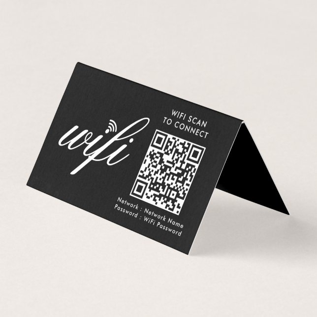 QR-Code Wifi-Scan zur Verbindung von Schwarz mit b (Vorderseite)