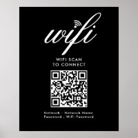 QR-Code Wifi-Scan zur Verbindung von Schwarz mit b
