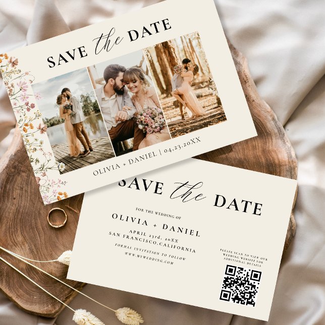 QR Code Wildblume Blumenhochzeit Save The Date (Von Creator hochgeladen)