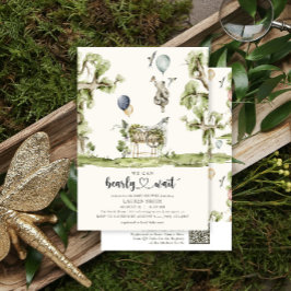 QR Code Wir können frühzeitig abwarten Woodland Ba Einladung