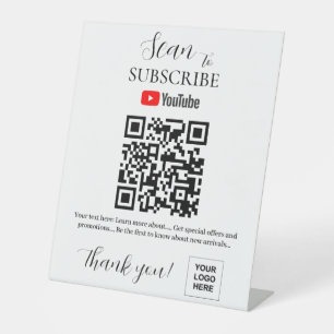 QR-Code Youtube Abonnieren Sockelschild