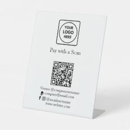QR-Code-Zahlung | Kundenspezifische Zelle PayPal-G Sockelschild