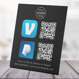 QR-Code-Zahlung   Venmo & Paypal Scan zu zahlen Sc Sockelschild