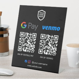 QR-Code-Zahlung | Venmo & Paypal Scan zur Bezahlun Sockelschild