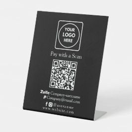 QR-Code | Zelle & PayPal Business Payment Sockelschild