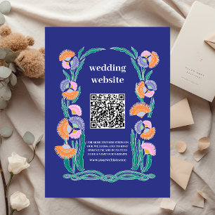 QR-Code Zielort Griechenland Santorini Hochzeit Begleitkarte