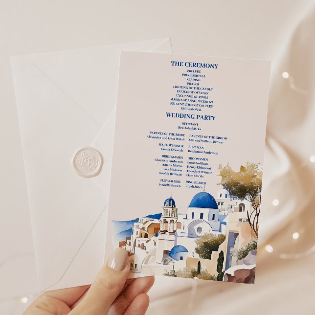 QR-Code Zielort Griechenland Santorini Hochzeit Begleitkarte (Von Creator hochgeladen)