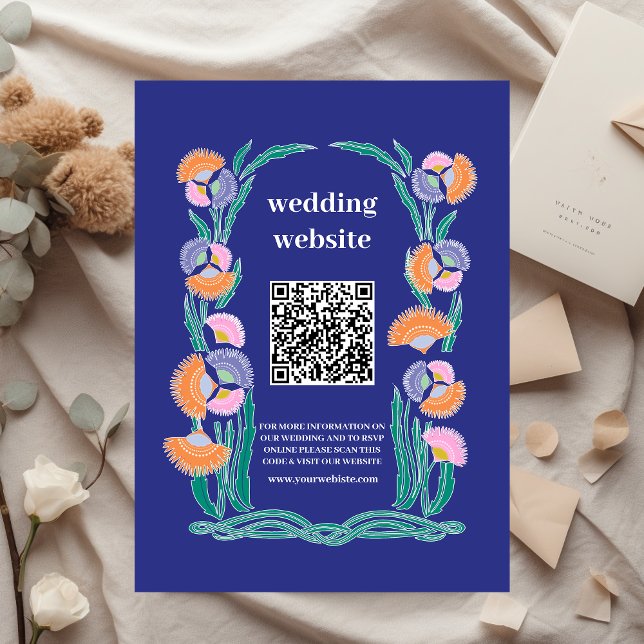 QR-Code Zielort Griechenland Santorini Hochzeit Begleitkarte (Von Creator hochgeladen)