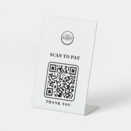 QR-Code zum Bezahlen scannen Sockelschild