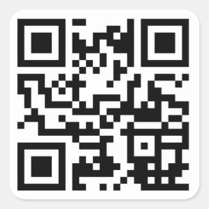 QR-Codeaufkleber Quadratischer Aufkleber
