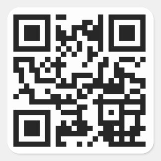 QR-Codeaufkleber Quadratischer Aufkleber