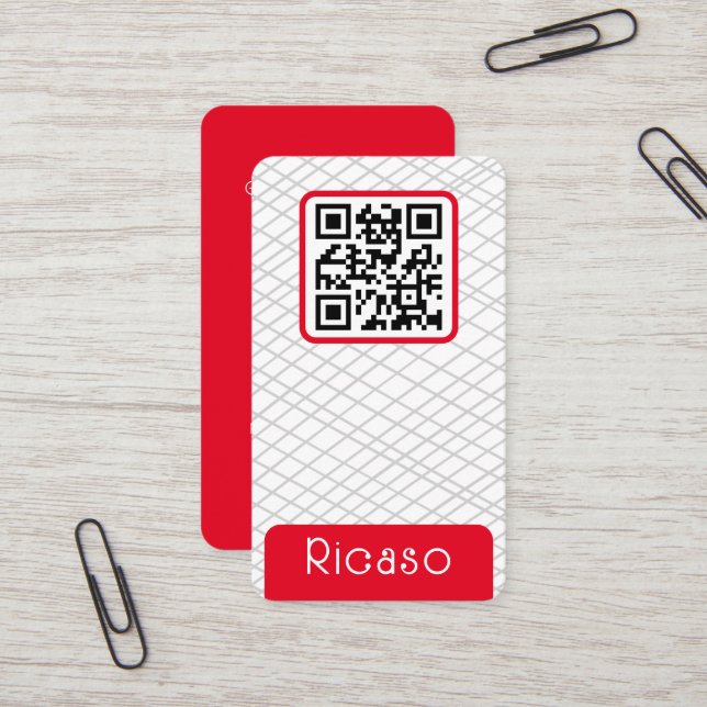 QR-Codegeflechtete Muster Personalisiert Visitenkarte (Vorderseite/Rückseite Beispiel)