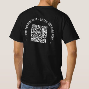 QR-Codeinformationen Benutzerdefinierter Text Ihr  T-Shirt