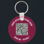 QR-Codeinformationen Ihr Schlüsselanhänger-Geschen Schlüsselanhänger<br><div class="desc">Wählen Sie Farben und Schriftart - Ihre spezielle QR-Code-Info und Personalisiertes Geschenk für den benutzerdefinierten Text - Hinzufügen Ihres QR-Codes - Bild oder Logo - Foto / Text - Name oder andere Informationen / Nachricht - Neu vergrössern und verschieben oder entfernen / Elemente hinzufügen - Bild / Text mit Anpassungstool....</div>