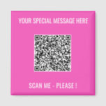 QR-Codemagnet mit benutzerdefiniertem Text - Farbe Magnet<br><div class="desc">Wählen Sie Farben und Schriftart - Magnete mit Ihrer speziellen QR-Codeinfo und dem Personalisierten Magnet-Geschenk für den benutzerdefinierten Text - Hinzufügen Ihres QR-Codes - Bild oder Logo - Foto / Text - Name oder andere Informationen / Nachricht - Umgestalten und verschieben oder entfernen / Hinzufügen von Elementen - Bild /...</div>